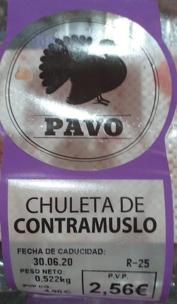 Chuletas de contamuslo de pavo