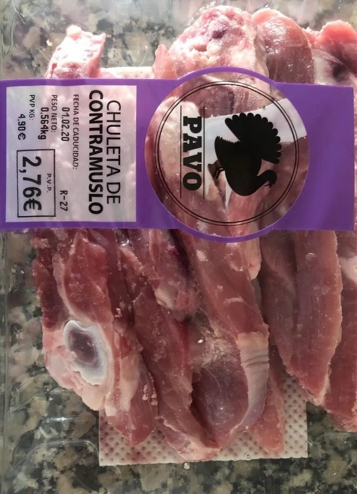 Chuleta de contramuslo pavo