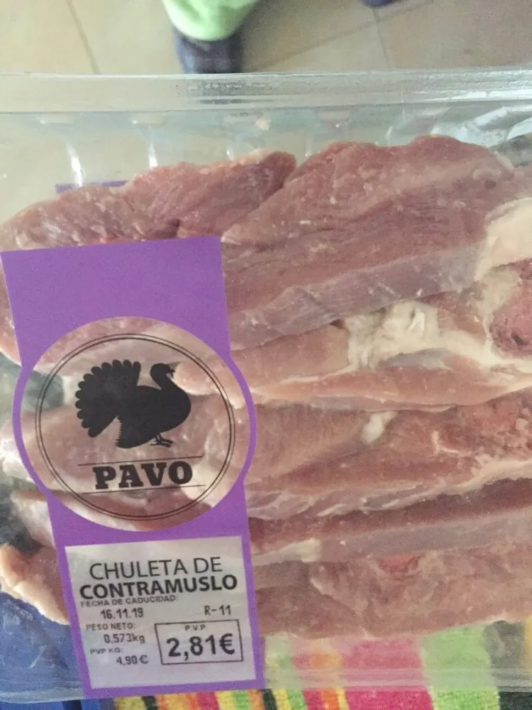 Chuleta de contramuslo de pavo