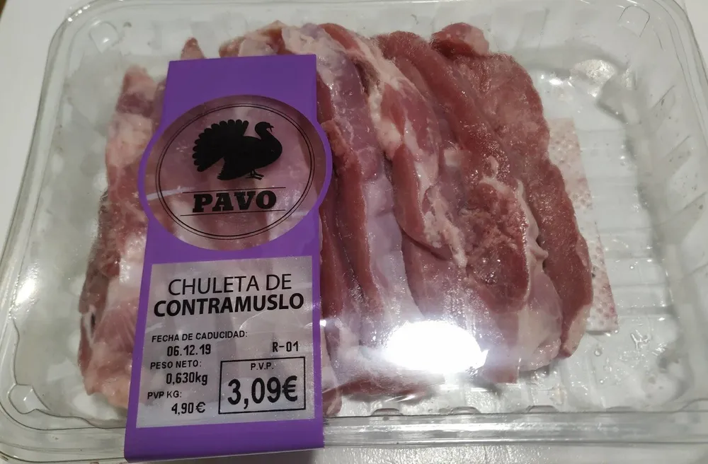 Chuleta contramuslo pavo