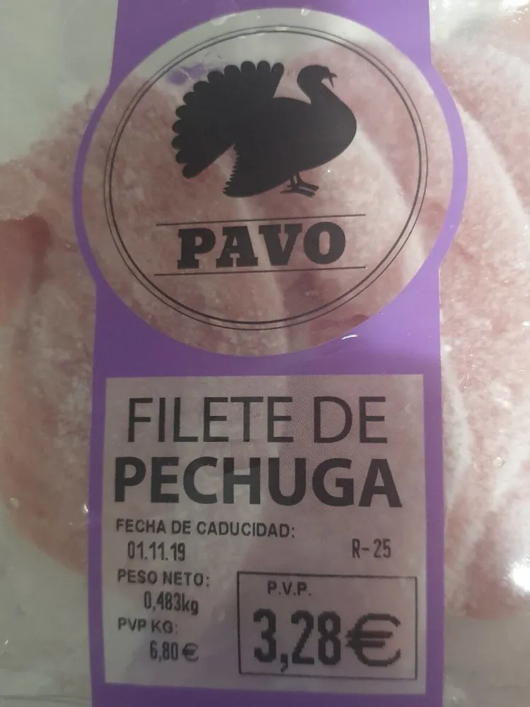 filete de pechuga de pavo