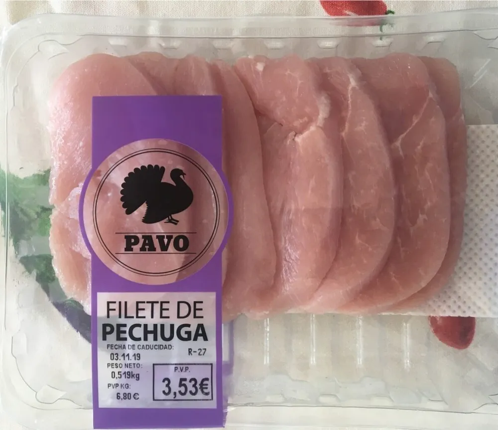 Filete pechuga de pavo