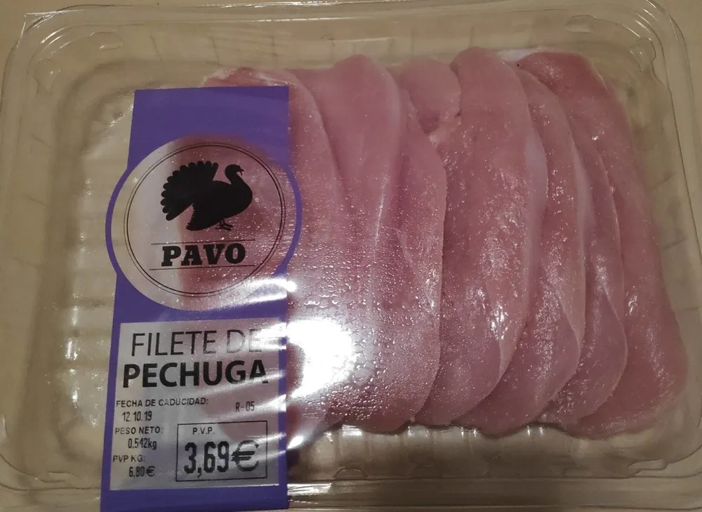 Filete de pechuga de pavo
