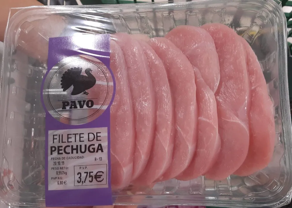 Filete de pechuga de pavo