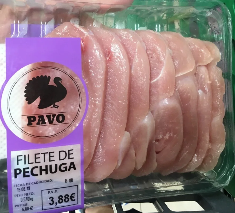 Filetes pechuga de pavo