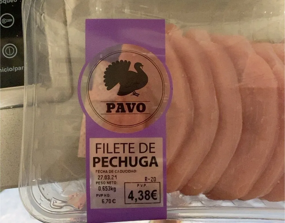 Filete de pechuga de pavo