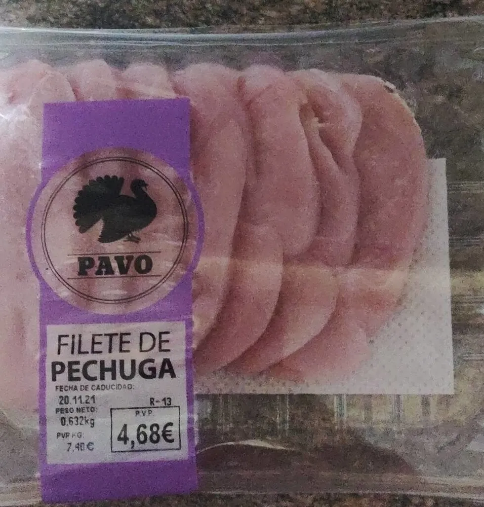 Filete de pechuga de pavo