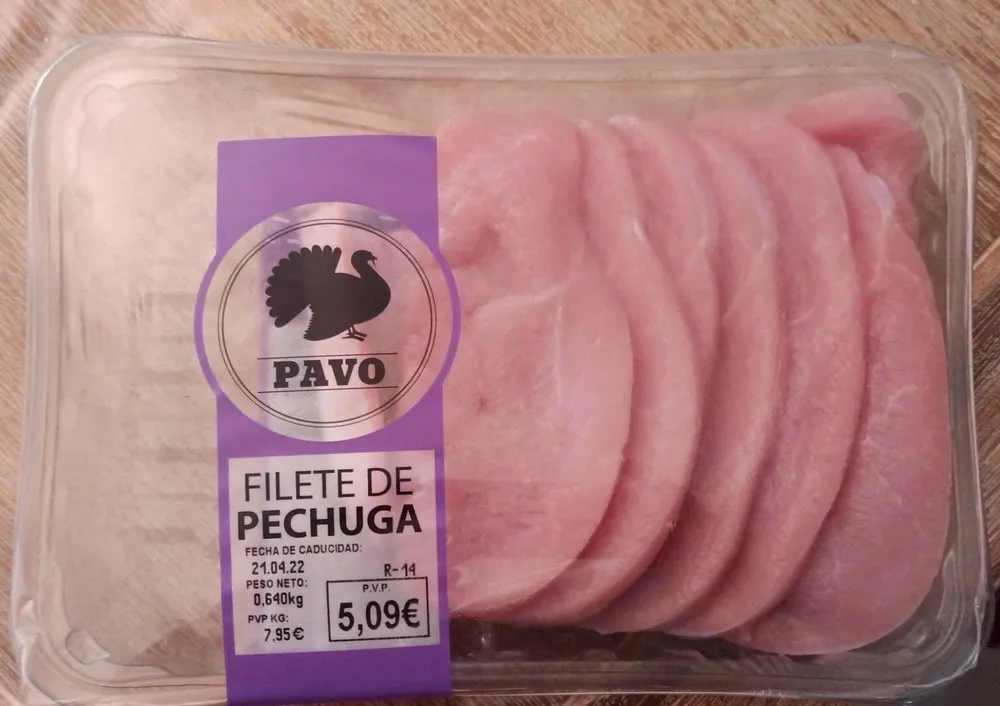 Filete de pechuga de pavo