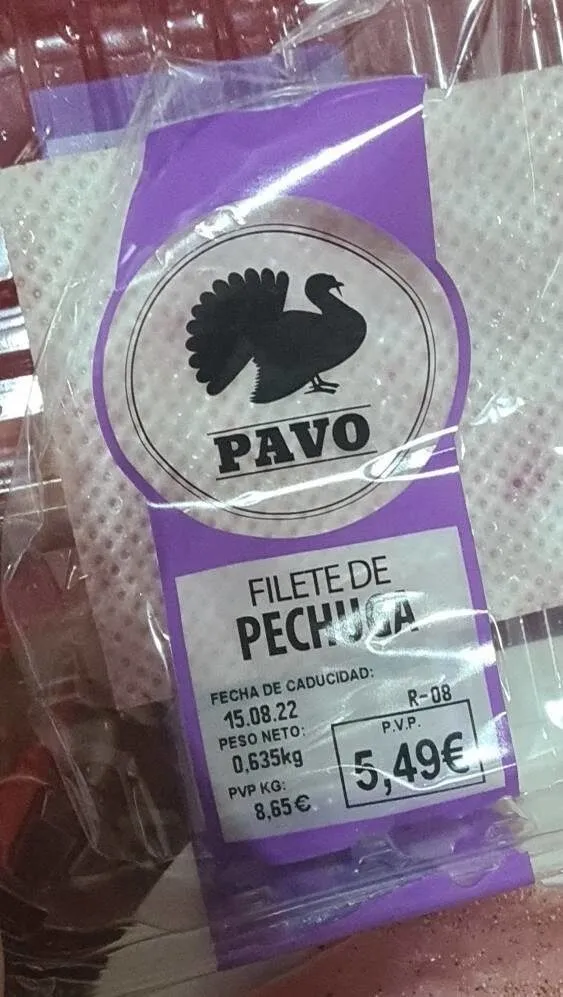 Filete de pechuga de pavo
