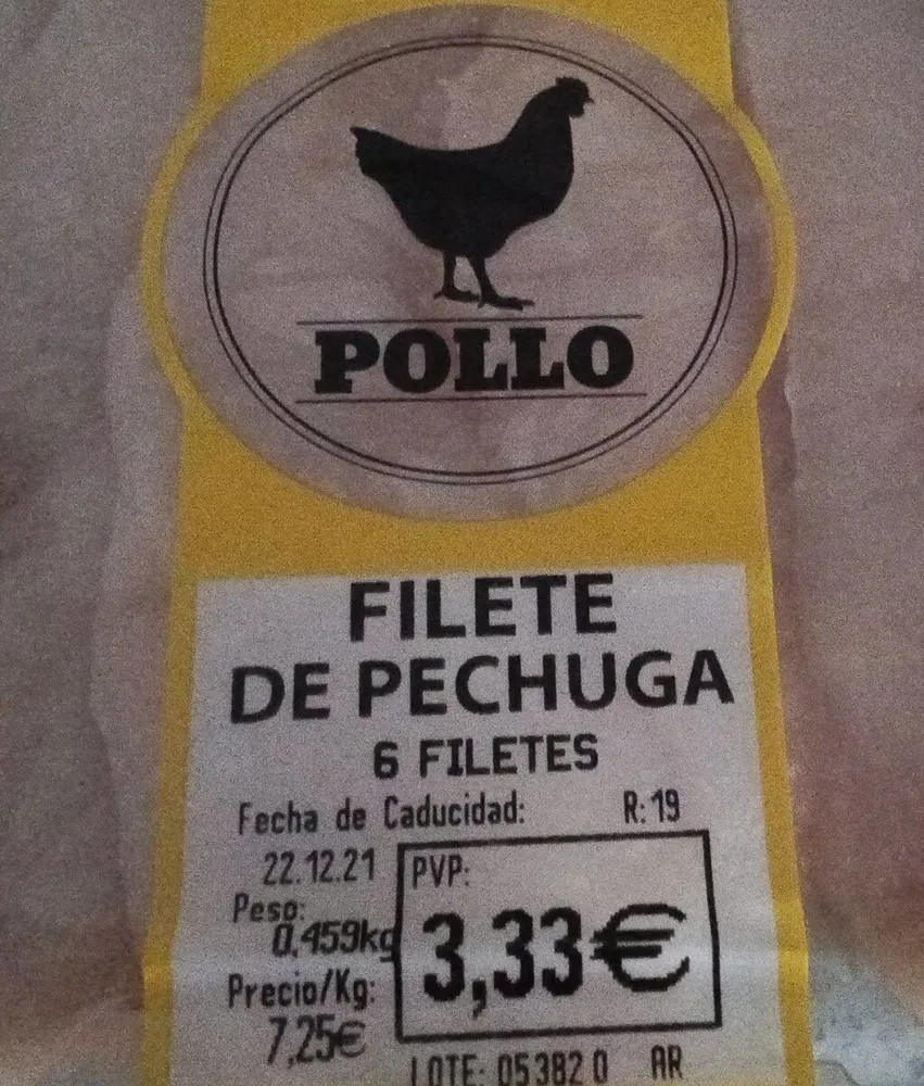 Pollo filete de pechuga