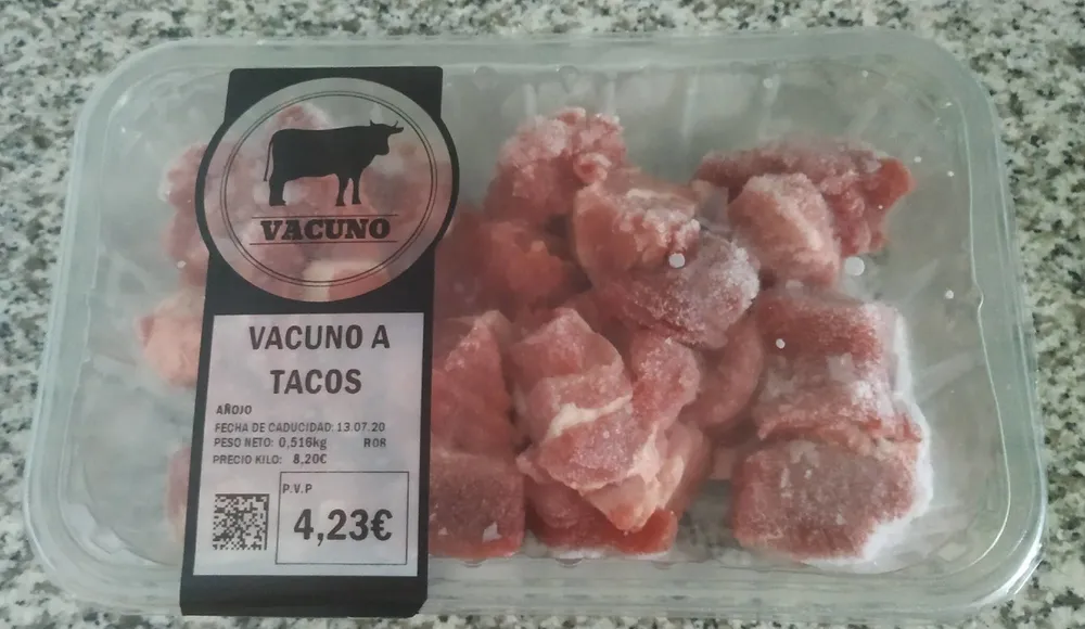 Vacuno a tacos añojo