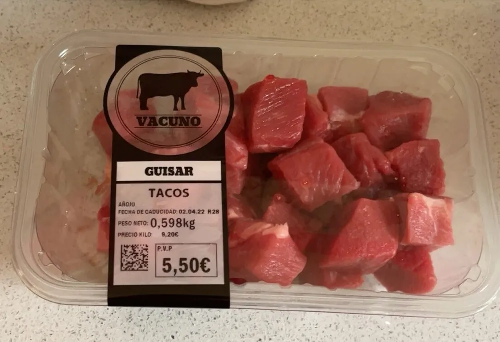 Tacos de vacuno guisar