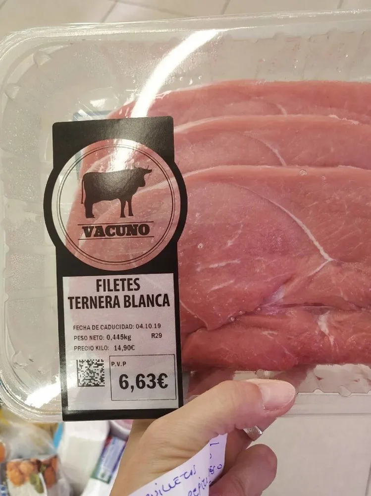 Filetes ternera blanca