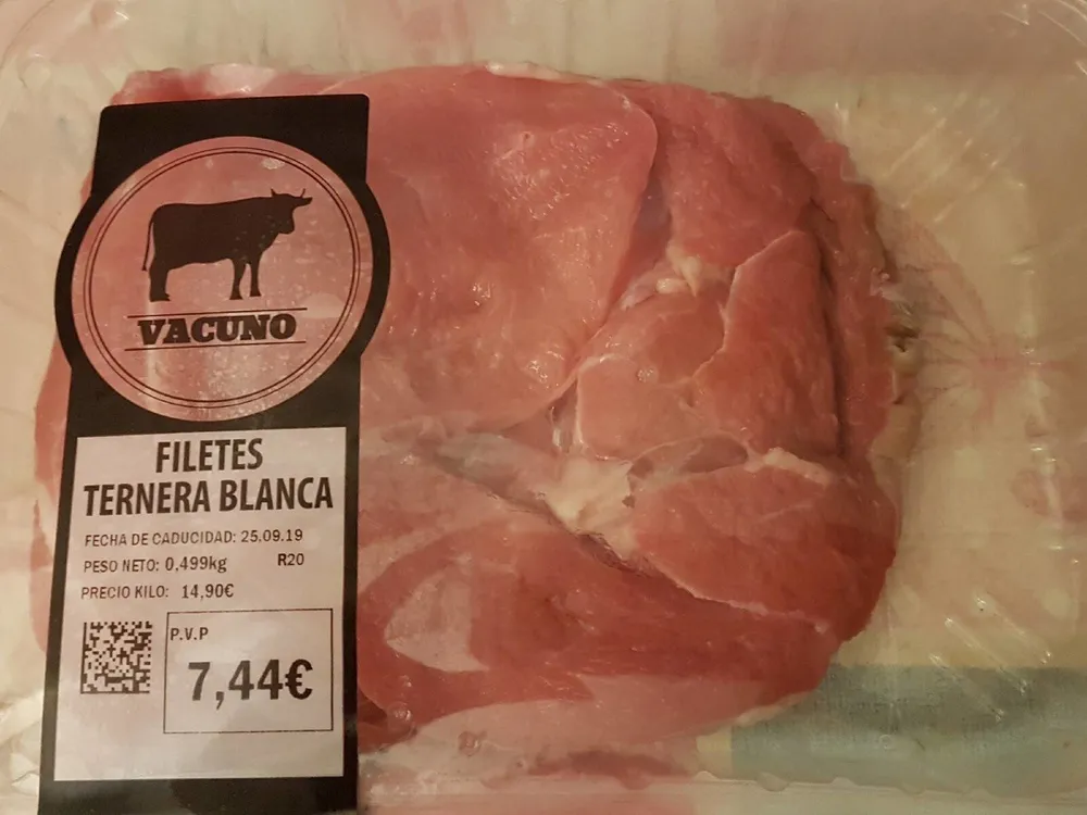 Filetes de ternera blanca
