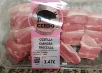 Costilla carnosa troceada