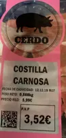 Costilla de cerdo carnosa