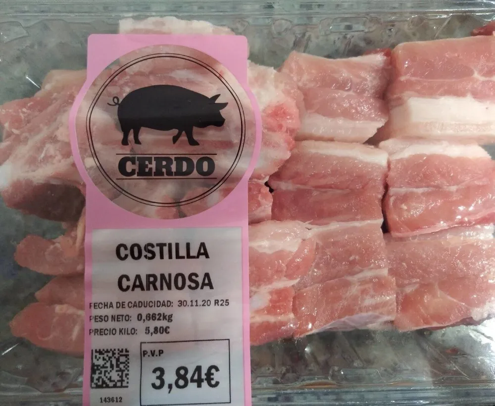 Costilla carnosa de cerdo
