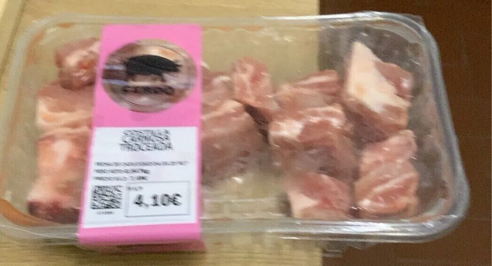 Costilla carnosa troceada