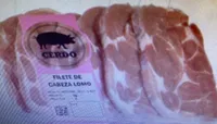 Filetes lomo de cerdo cabeza