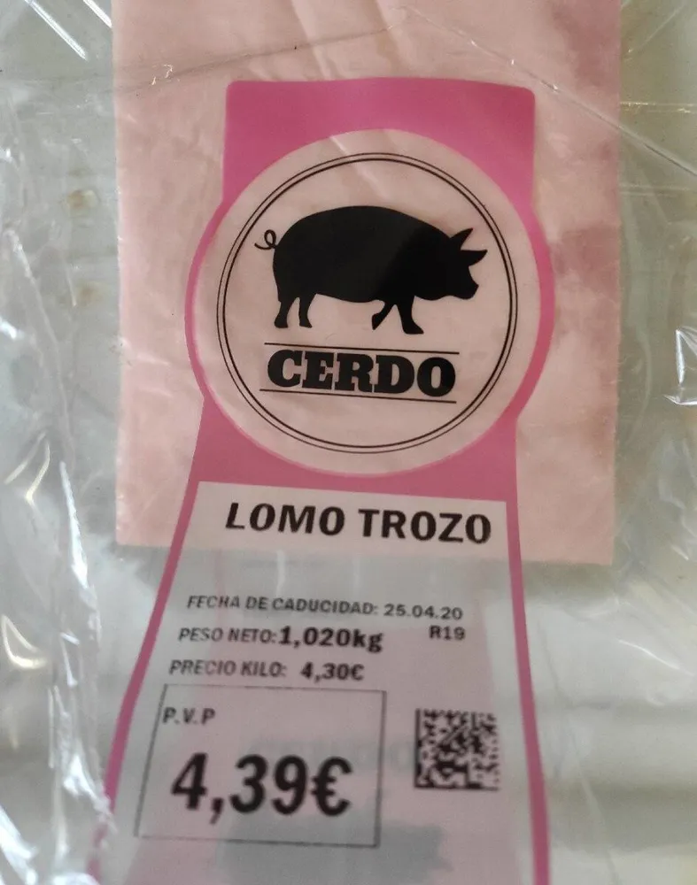 Lomo trozo cerdo