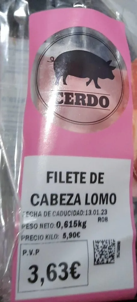Filete de cabeza de lomo