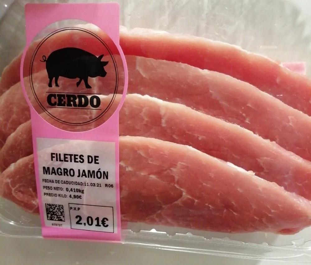 Filetes de magro jamón