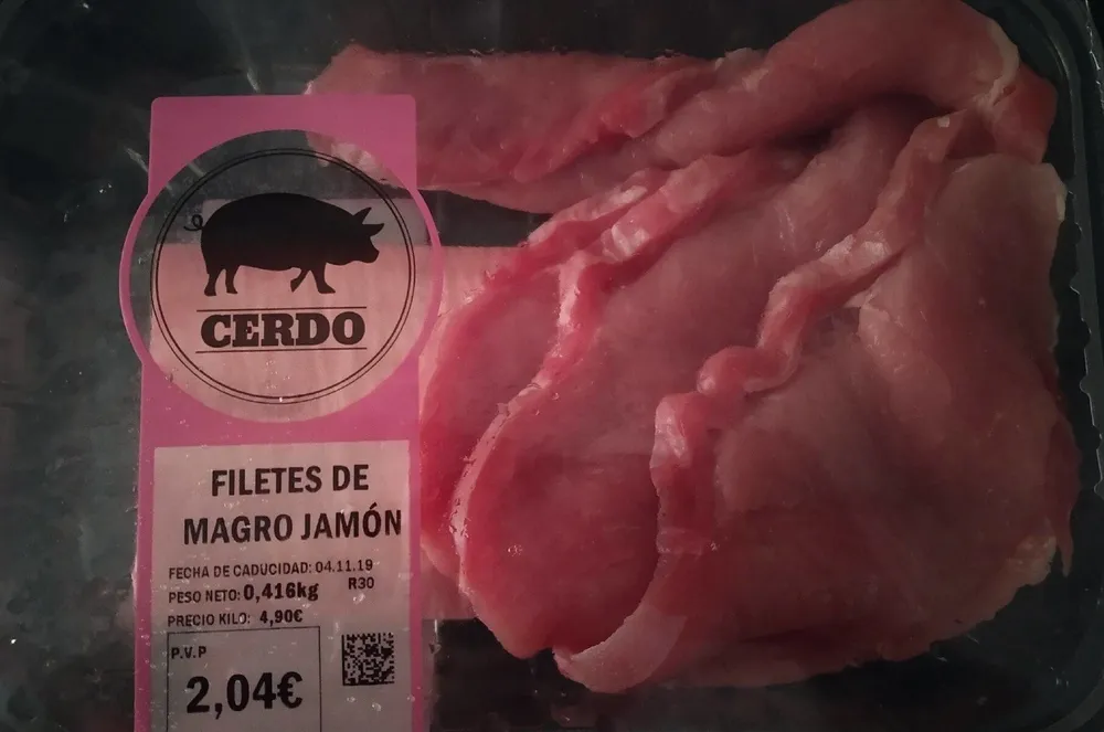 Filetes de magro jamón