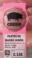 Filetes de magro jamón