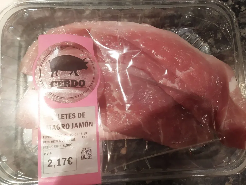Filetes de magro jamón