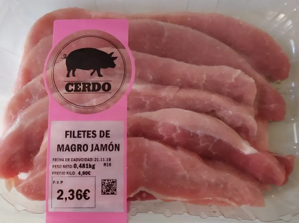 Filetes de magro de jamón