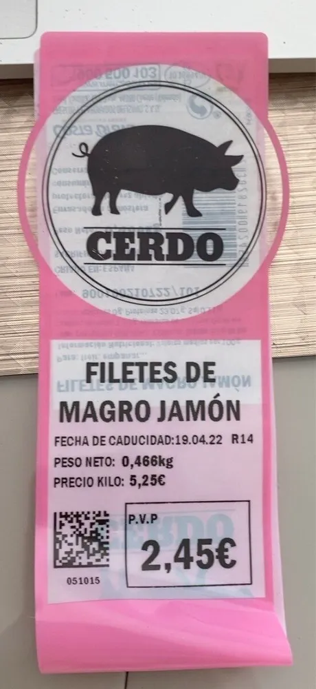 Filetes de magro jamon