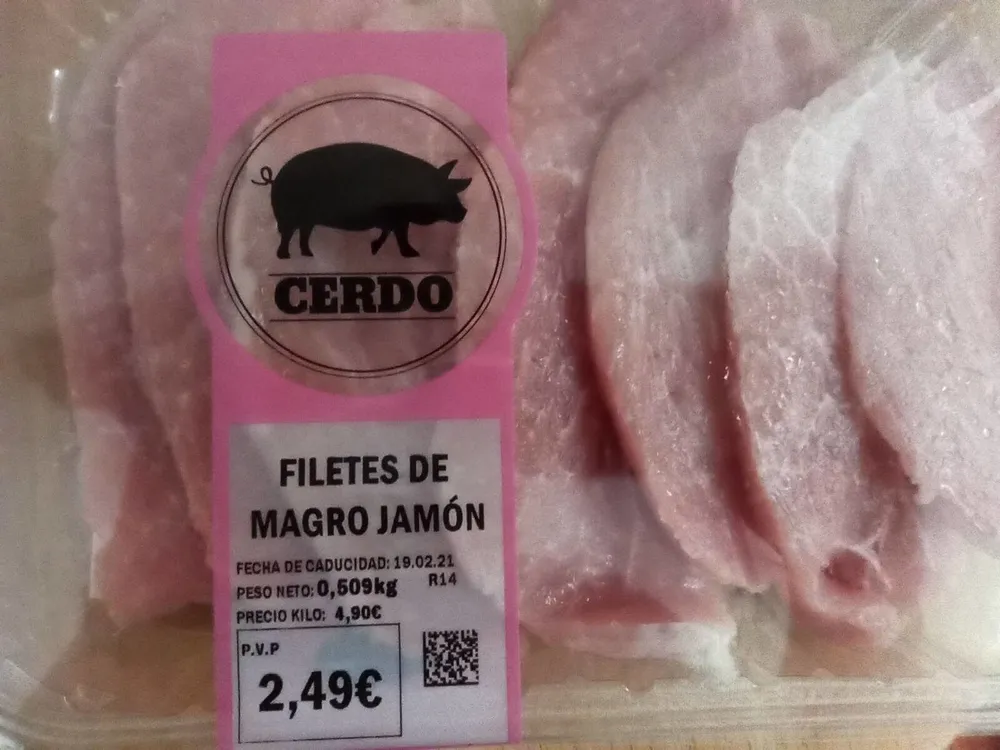 Filetes de magro jamon