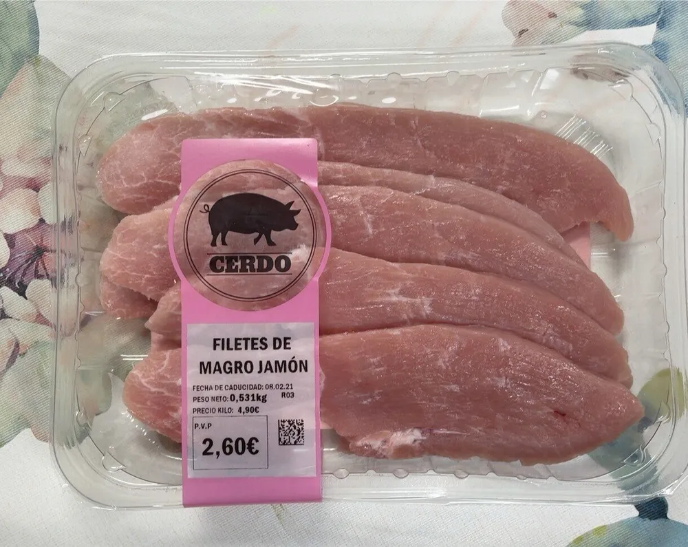 Filetes de magro de jamón