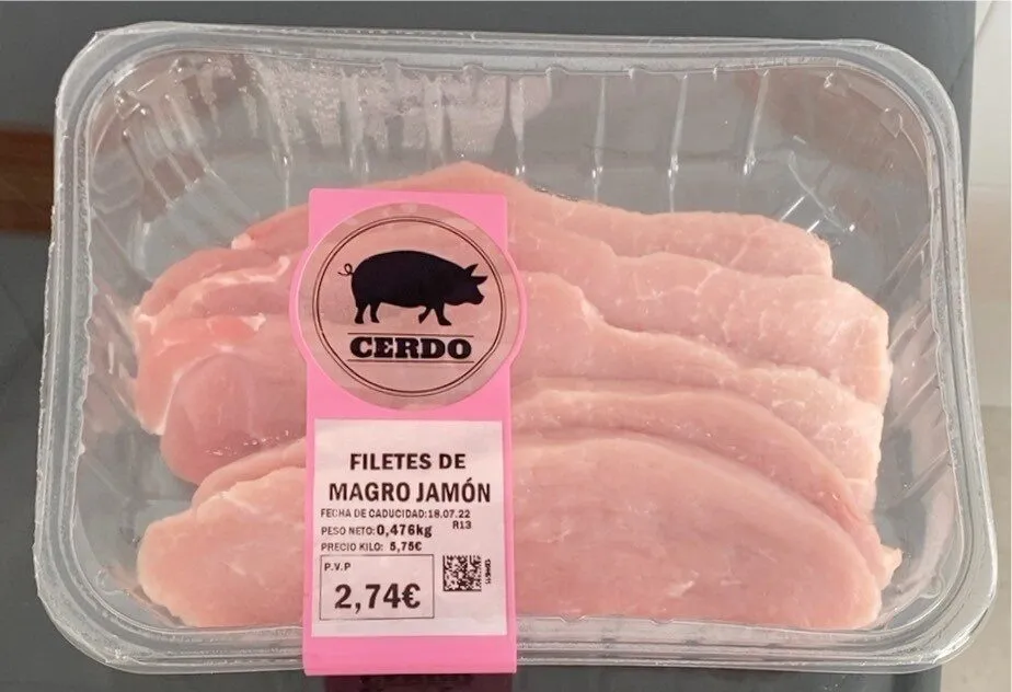 Filetes de magro jamón