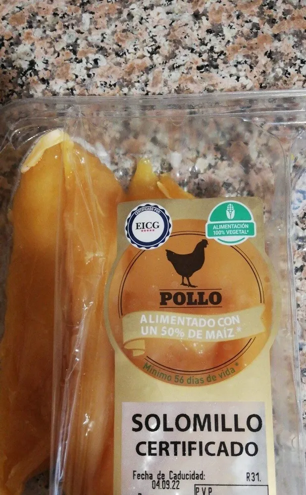 Solomillo de pollo certificado