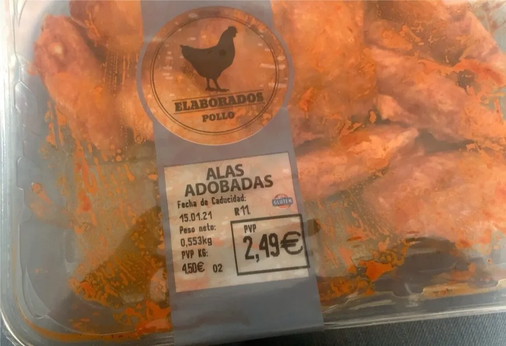 Alas adobadas