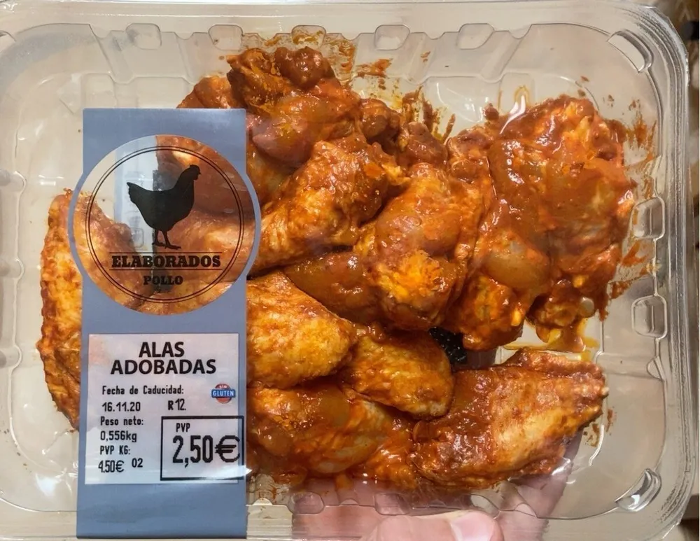 Alitas de pollo adobadas