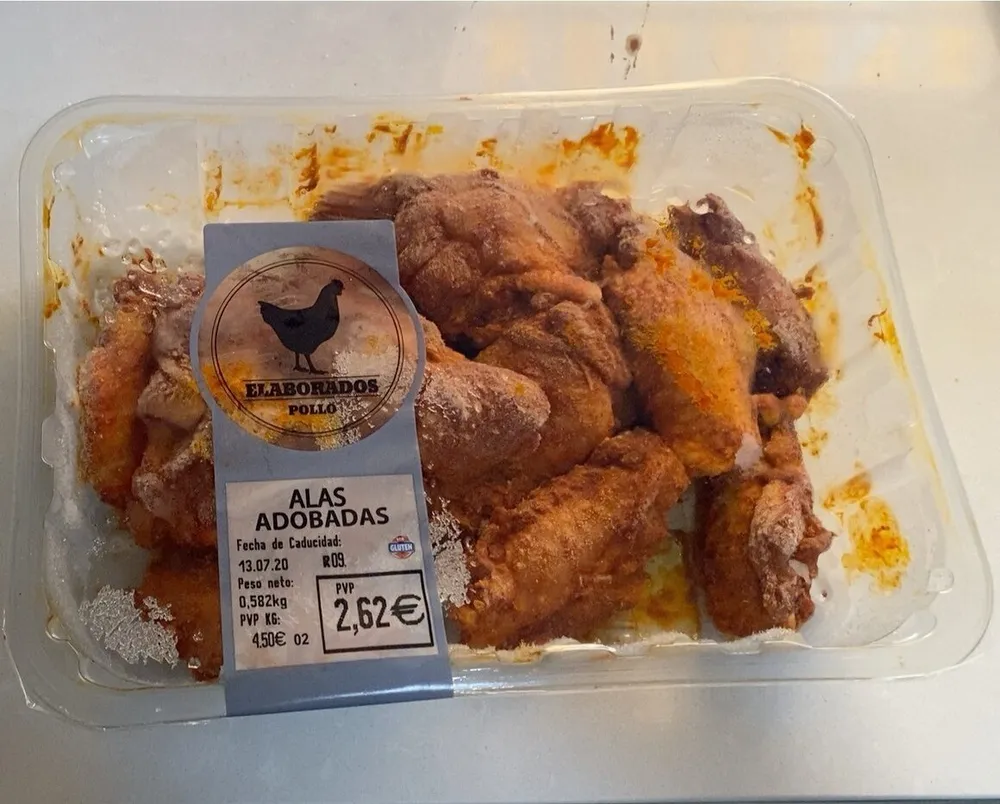Alas adobadas