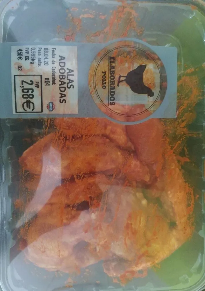 Alitas de pollo adobadas