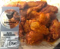 Alas adobadas de pollo