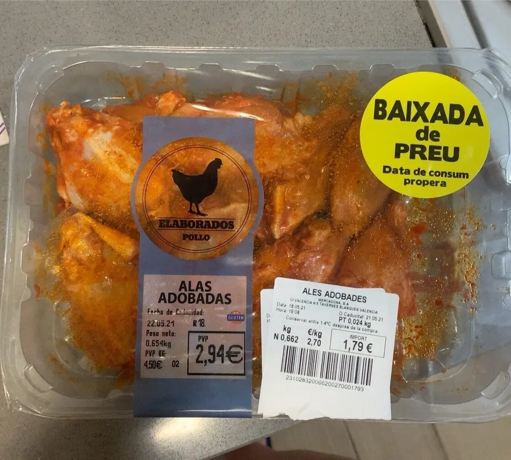 Alas adobadas
