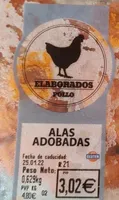 Aliats de pollo adobada