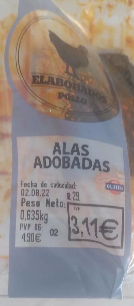 Alas adobadas