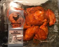 Alas adobadas de pollo