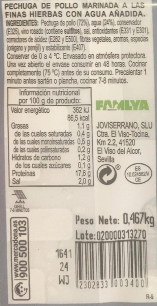 Pechuga finas hierbas