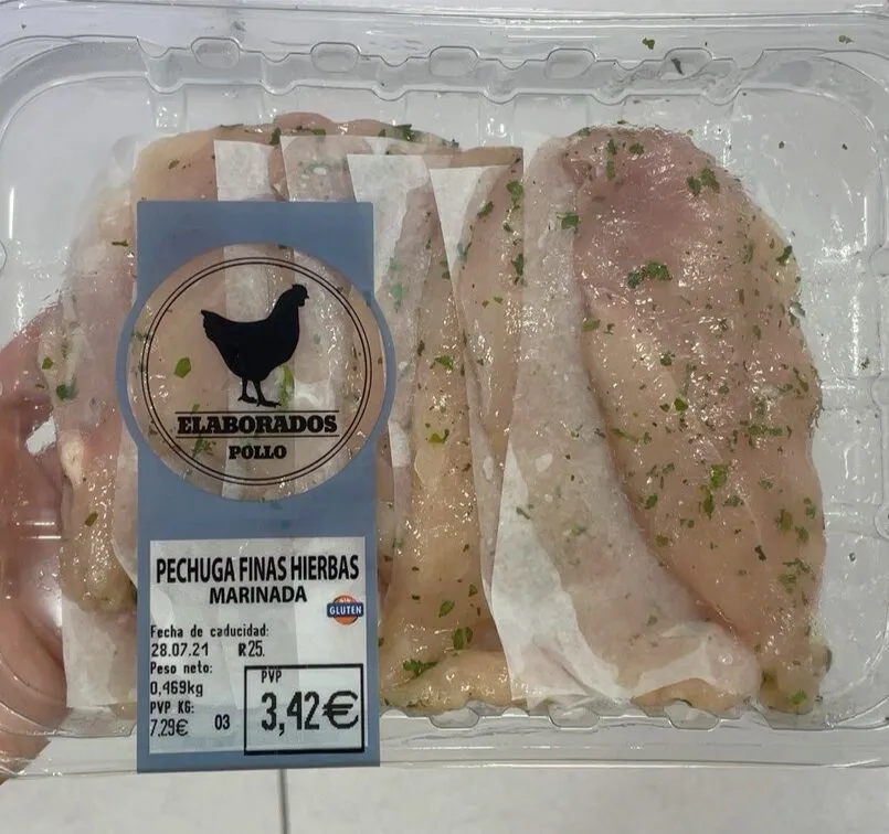 Pechuga de pollo finas hierbas marinada