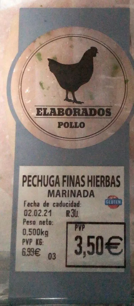 Pechugas Finas Hierbas Marinada