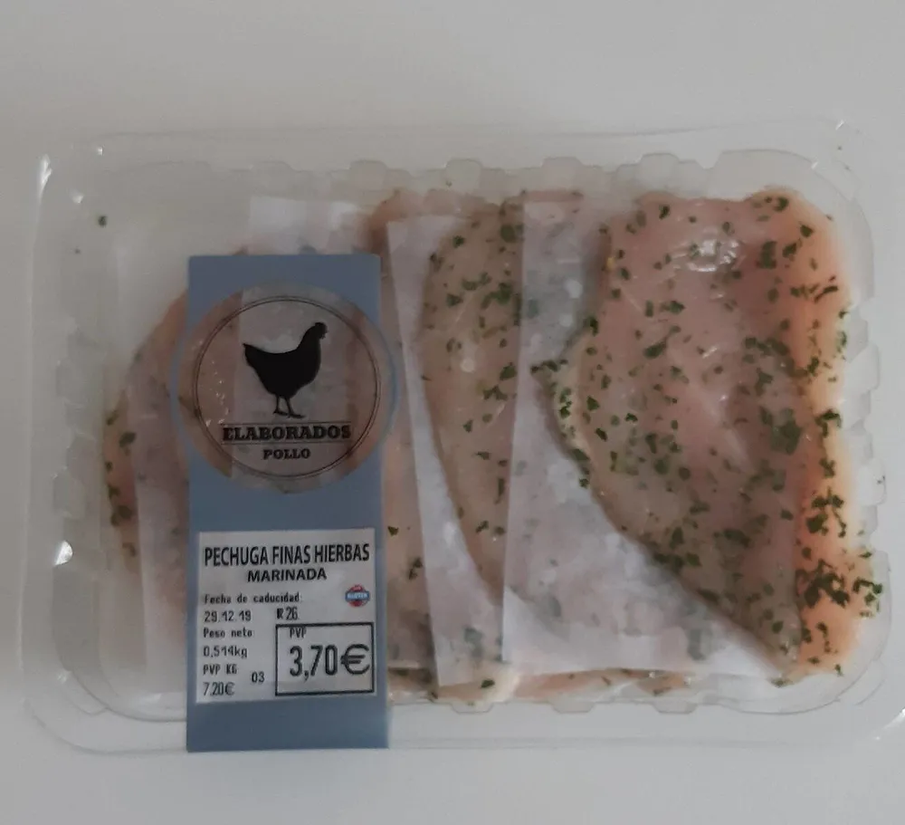 Pechuga de pollo finas hierbas marinada