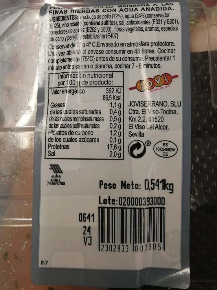 Pechuga finas hierbas marinada