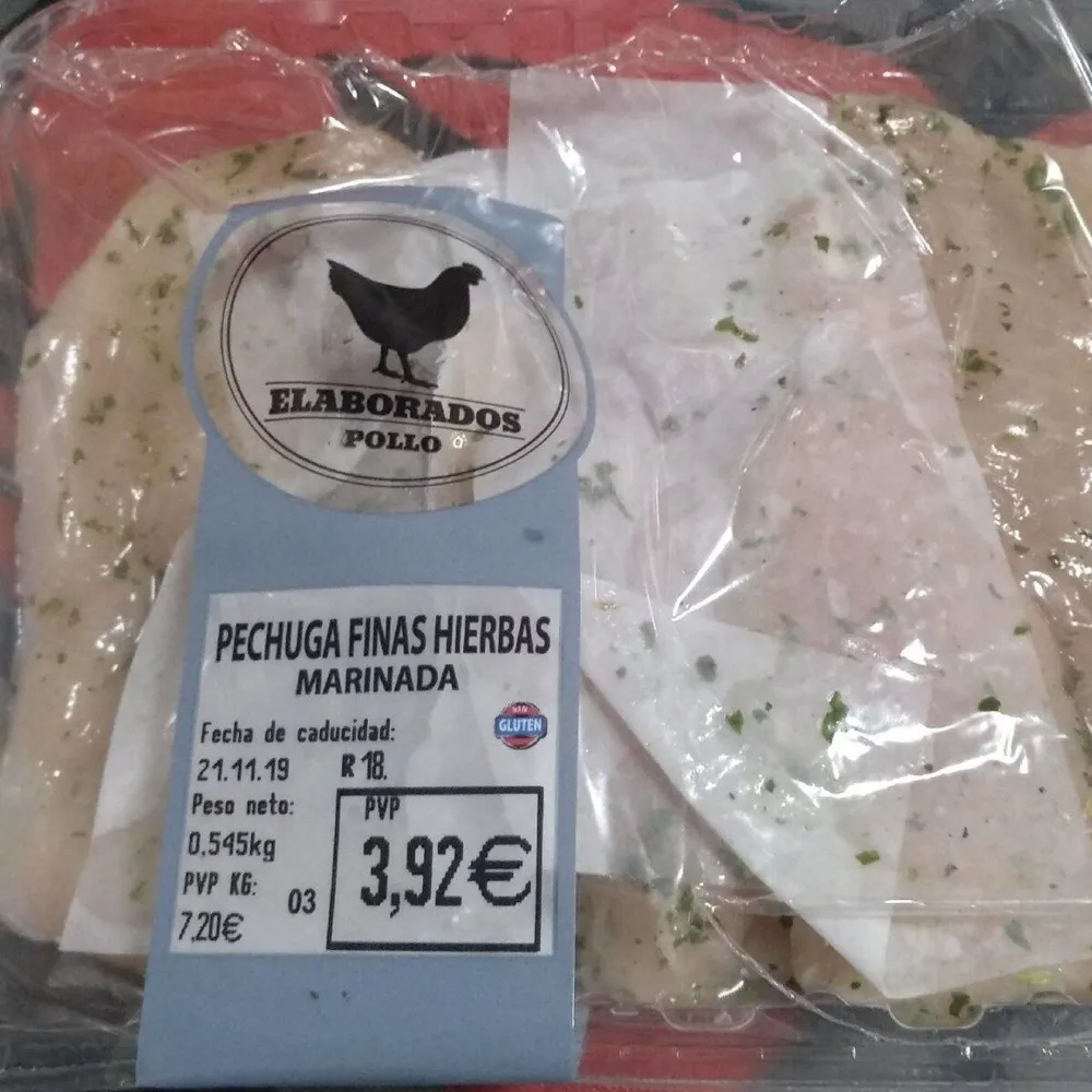 Pechugas finas hierbas marinada